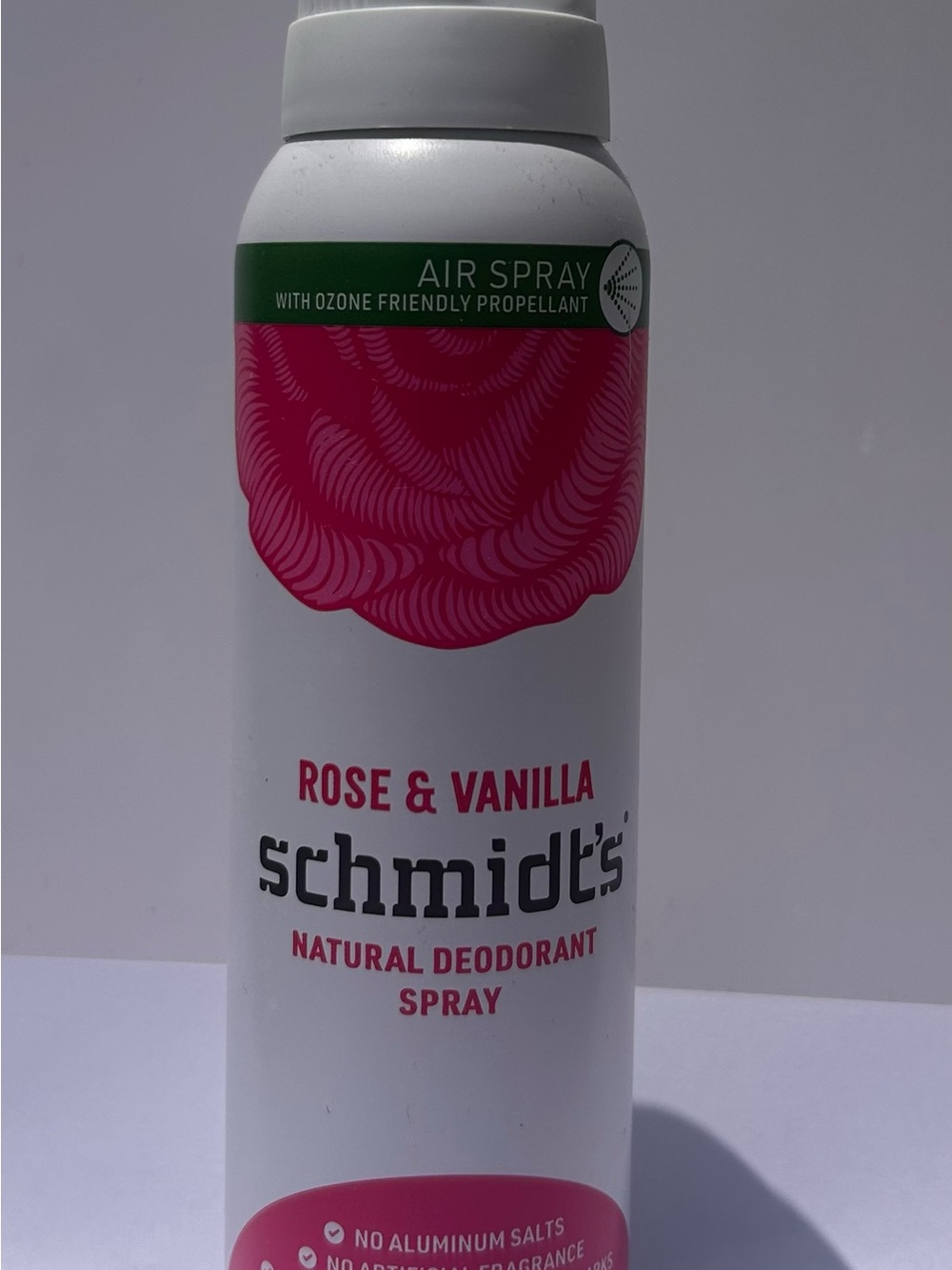 Schmidt's Rose & Vanilla Natural Deodorant Spray - Pink